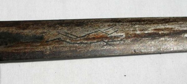 Confederate style rehilted early sabre blade w wood - 3