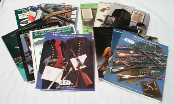 lg lot of weapons & related CW Auction catalogues 