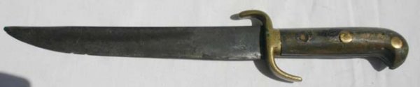 Bowie knife made from appears what to be a Confeder
