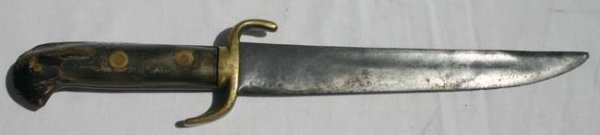 Bowie knife made from appears what to be a Confeder - 2