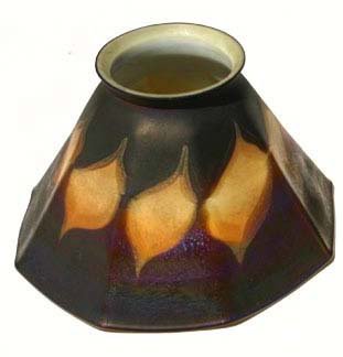sgnd Tiffany rare & fantastic dec lamp shade - 6" d