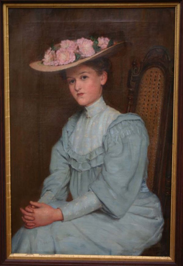Wm. Eadie beautiful 12x18 o/c portrait of a lady in