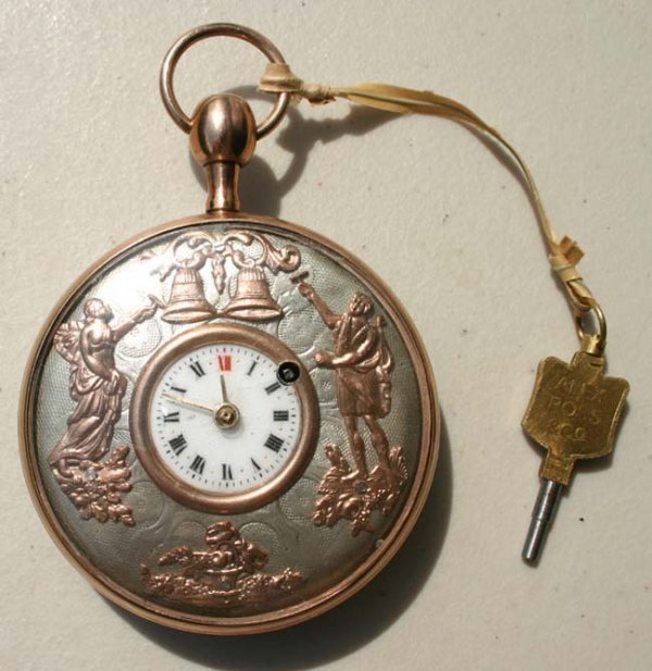 Important 19th automaton repeater pocket watch