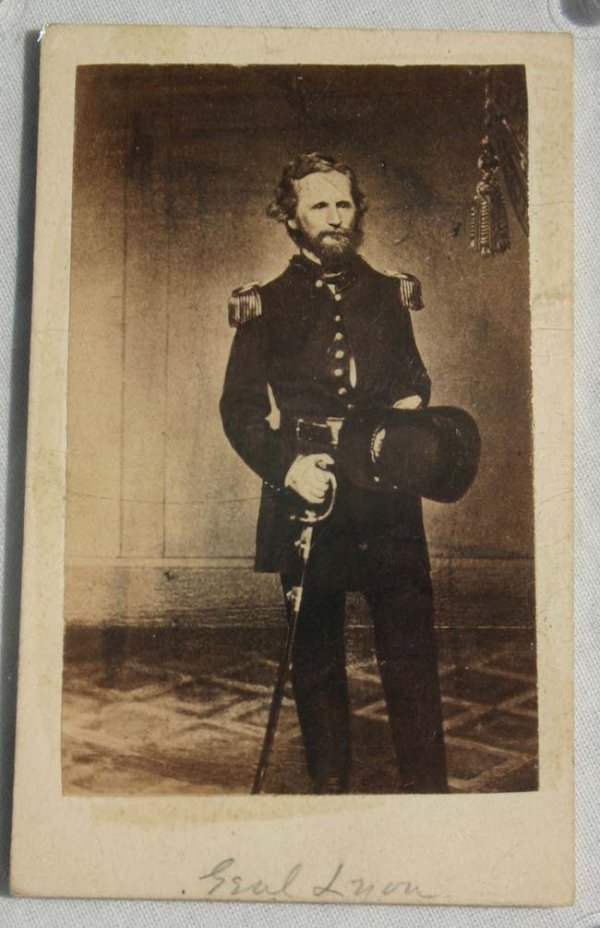 CDV w signature of Brigadier General Nathaniel Lyon