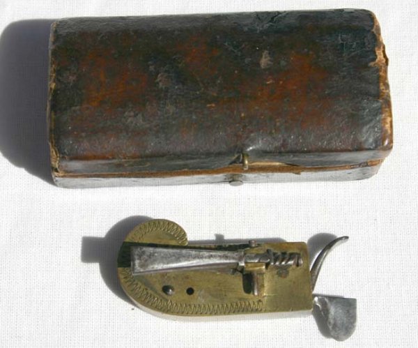 rare Civil War cased surgical fleam