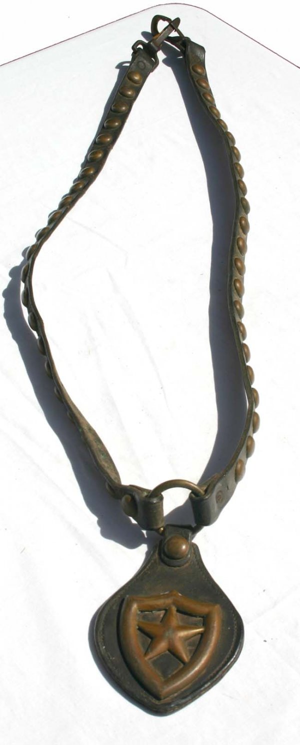 Civil War horse breast strap & plate (Martingale)