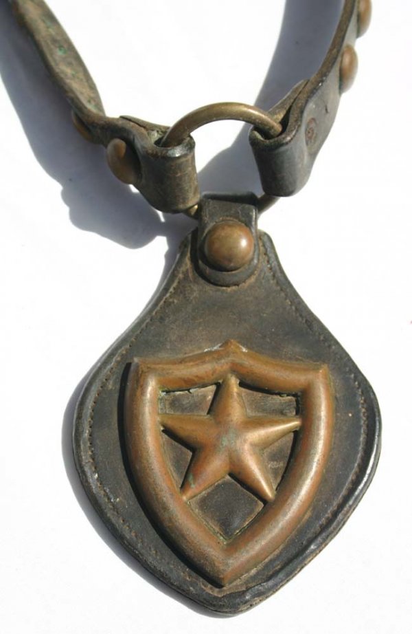 Civil War horse breast strap & plate (Martingale) - 2