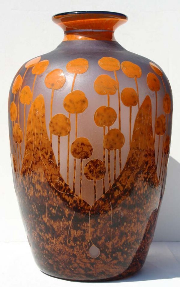 Important monumental size 17" Le Verre Francais Fr