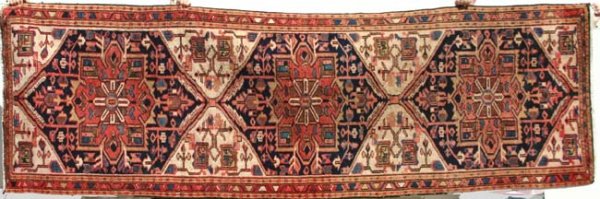3'5" x 10'4" Persian Heriz Oriental Runner