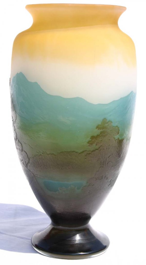 Galle French Cameo Outstanding lake & mountain sc - 2