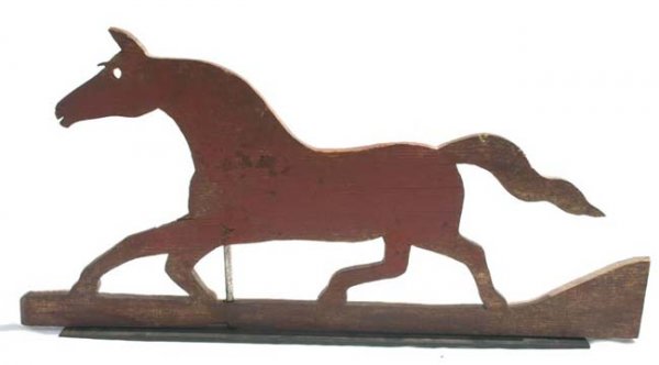 antique wooden running horse 33 ½" weathervane in