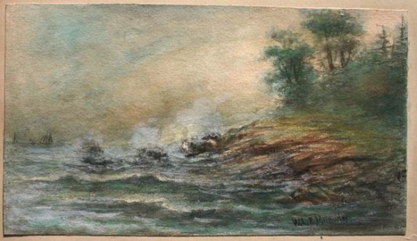 W.L.E. Knowles sweet little 4 ¾ x 8 ¼ w/c titled "