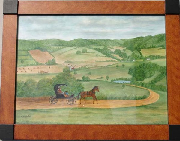 Wonderful Evelyn S. Dubiel large 11 ¼ x 15 ¼ w/c "