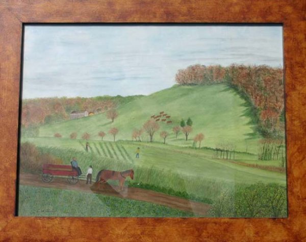 Great Evelyn S. Dubiel lg 11 ¼ x 15 ¼ w/c "Pomfret