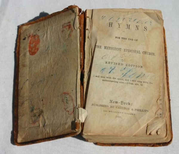2 Civil War ID'd hymnals - published 1855 & 1862