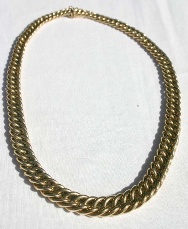 14k gold 16" necklace - weighs approx 28 grams