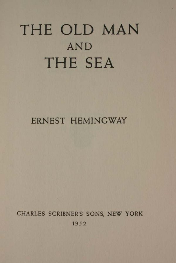 The Old Man And The Sea by Ernest Hemingway 1st ed - 2