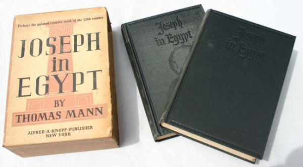 Joseph In Egypt by Thomas Mann 1st edition boxed s: JOSEPH IN EGYPT MANN, Thomas Book Description: New York. Aflred A. Knopf. 1938., 1938. Ist Edition. 2 Volumes 12mo