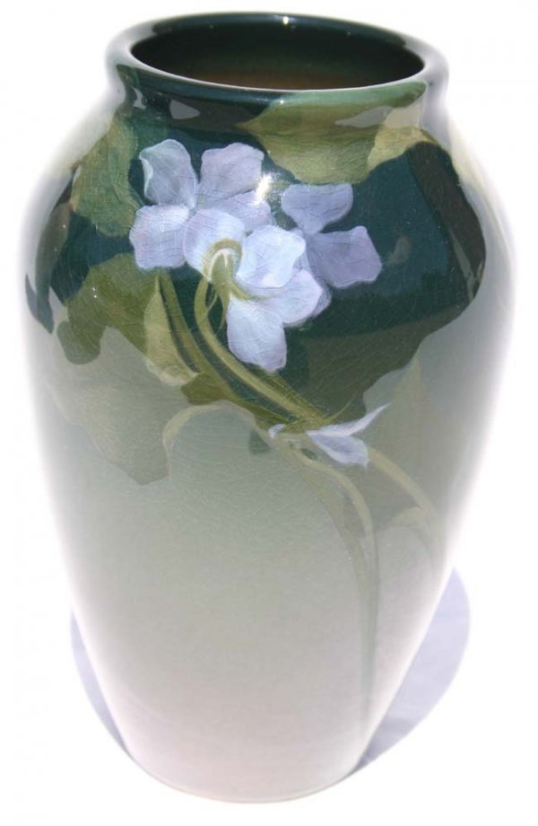 Rookwood dtd 1902 iris glaze violet dec vase by Fr