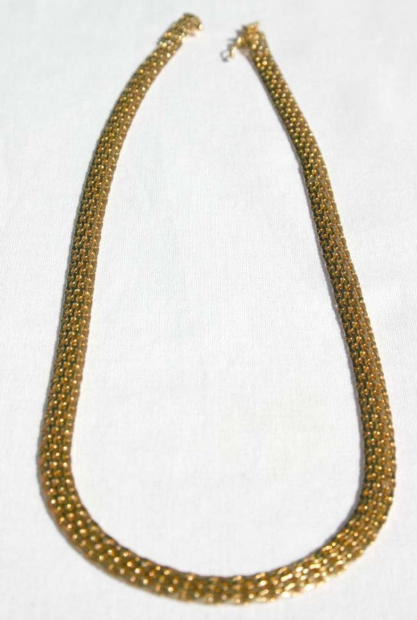 14k gold 17" necklace - weighs approx 6 grams