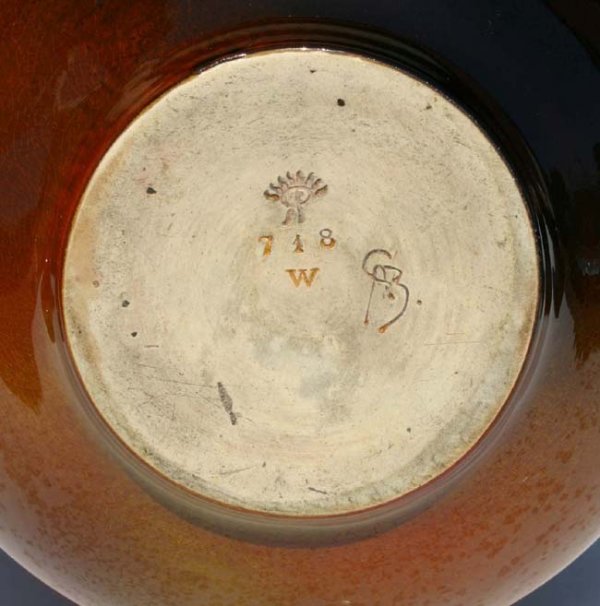 Rookwood dtd 1894 standard glaze 8" ewer w cyclame - 2