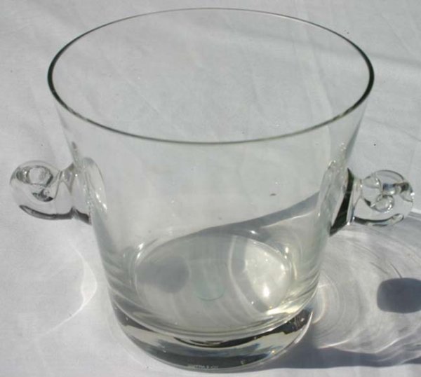 sgnd Tiffany & Co 2 handled ice bucket - 6 1/4" ta