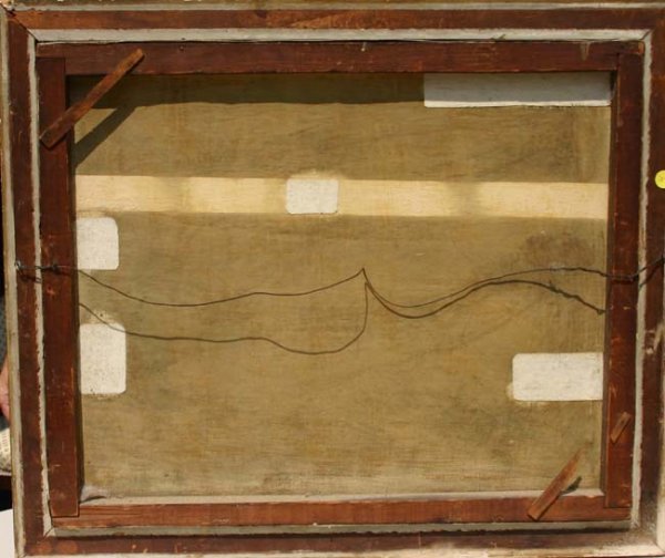 C. Karlbeck 20 ½ x 25 o/c boating on a pond genre - 2