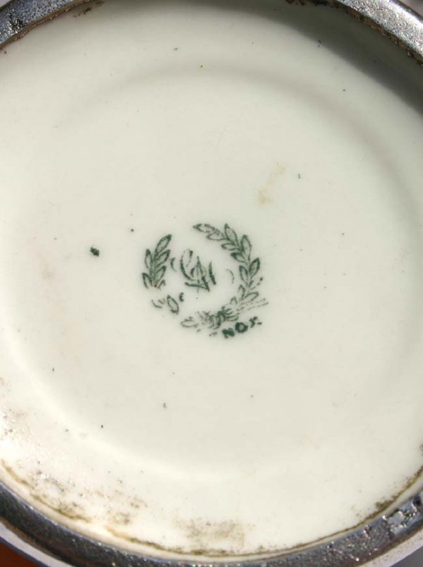 First mark Ceramic Art Co 10 ¼" silver overlay vas - 3