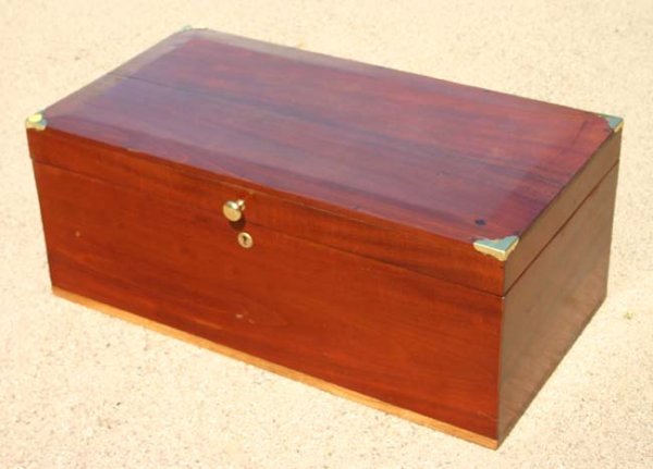 cedar lined cherry trunk w brass hardware - 32" x