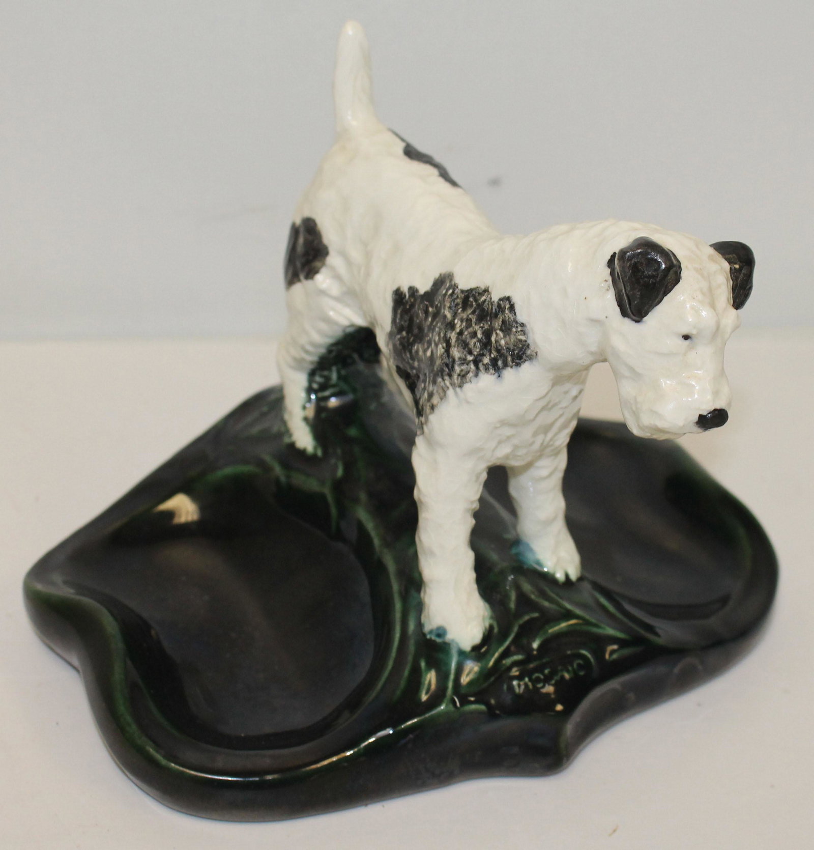 Mosaic Tile Co pottery Scotty dog dresser tray - 7 1/2": Mosaic Tile Co pottery Scotty dog dresser tray - 7 1/2" x 5 1/4" tall