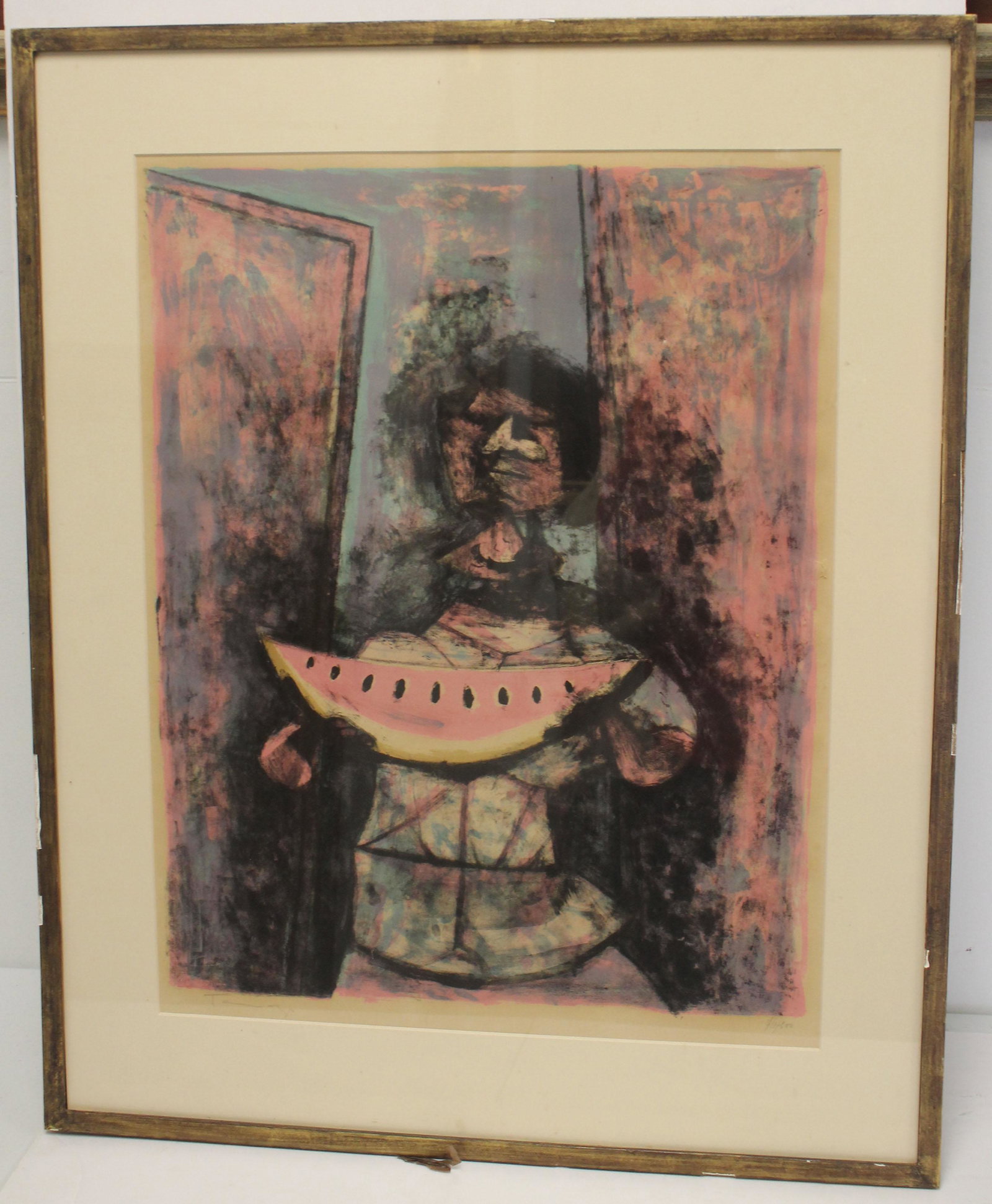 ltd. Ed. Hand colored Cubist litho - pencil signed and: ltd. Ed. Hand colored Cubist litho - pencil signed and numbered ? - sight size 22 1/2"x17 1/4"