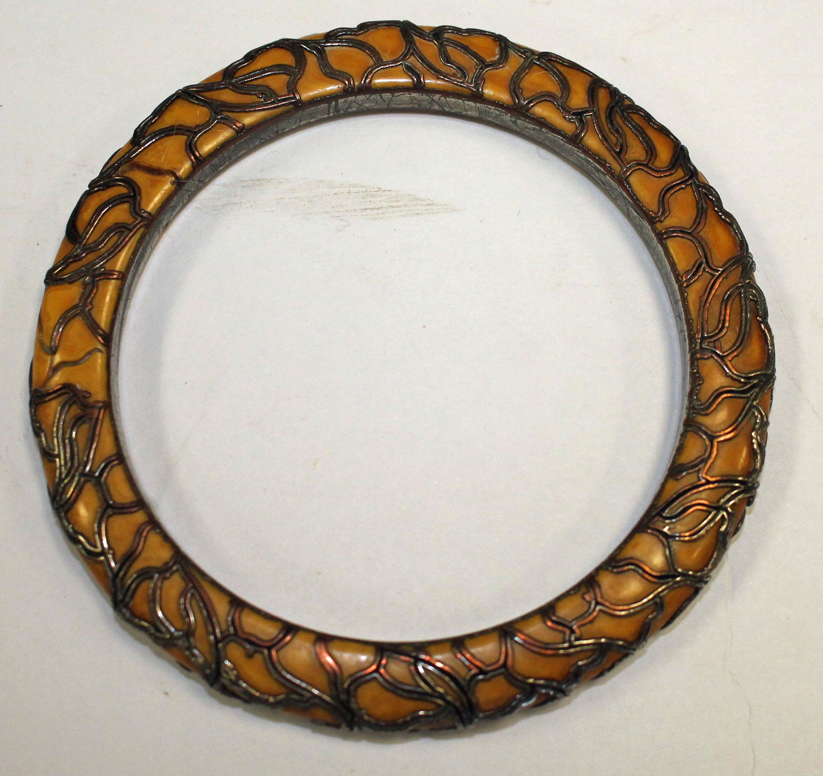 Vintage Bakelite silver overlay bangle bracelet - 3 (1 of 3)