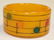 Vintage Bakelite orange bangle bracelet w painted