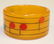 Vintage Bakelite orange bangle bracelet w painted - 2