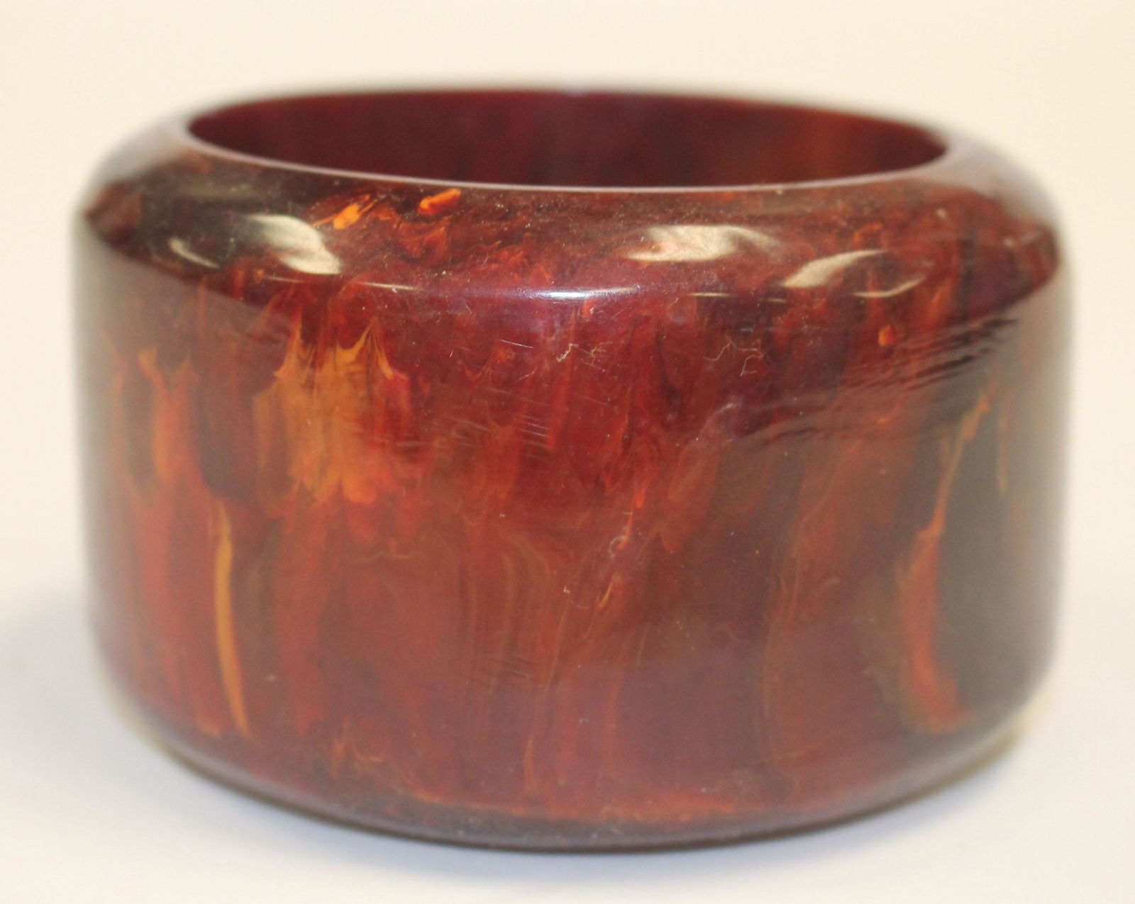 Vintage Bakelite lg tortoise shell bangle bracelet - 3 (1 of 2)
