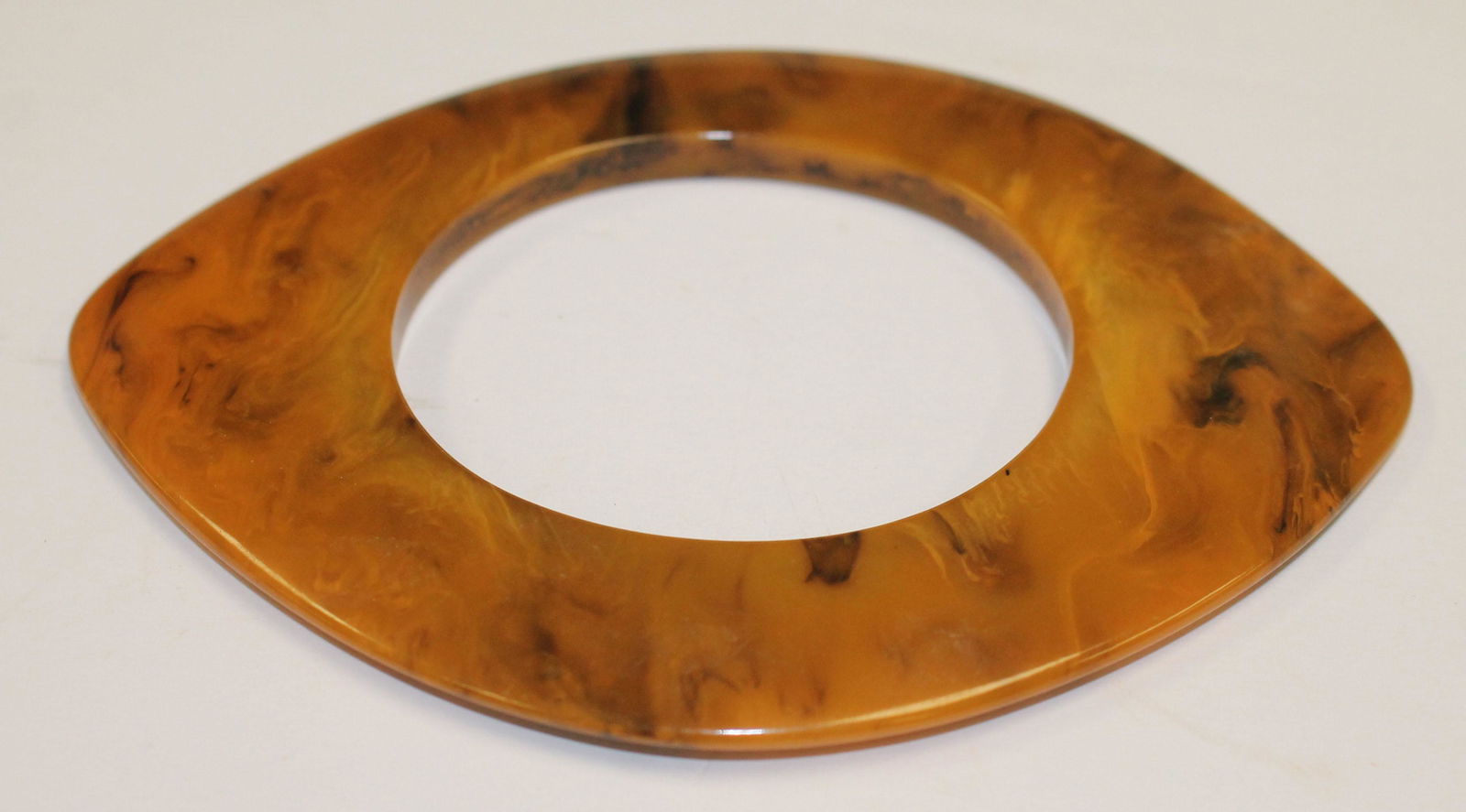 Vintage Bakelite tortoise shell bangle bracelet in (1 of 2)