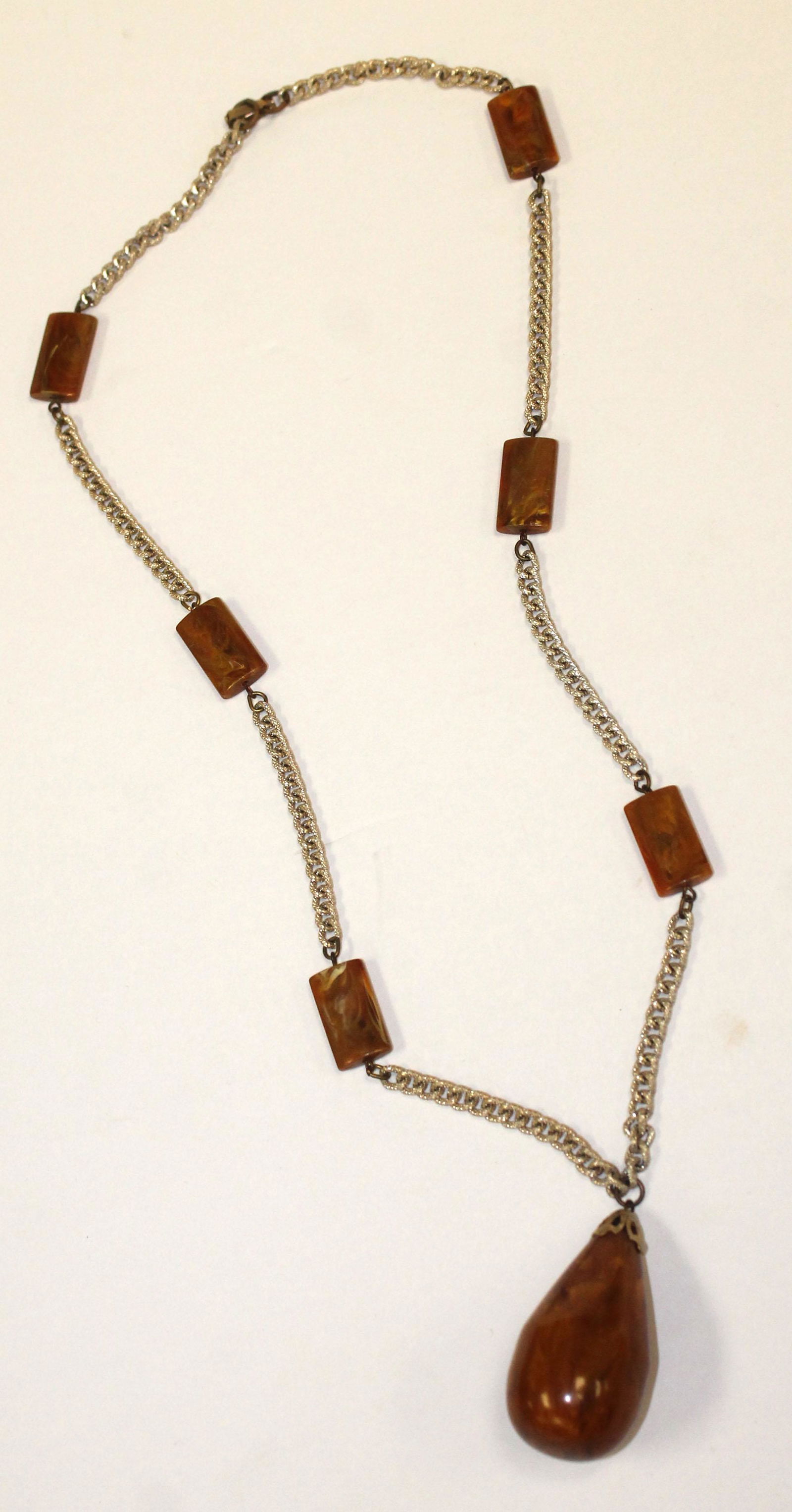 Vintage Bakelite peanutbutter beaded necklace on (1 of 2)