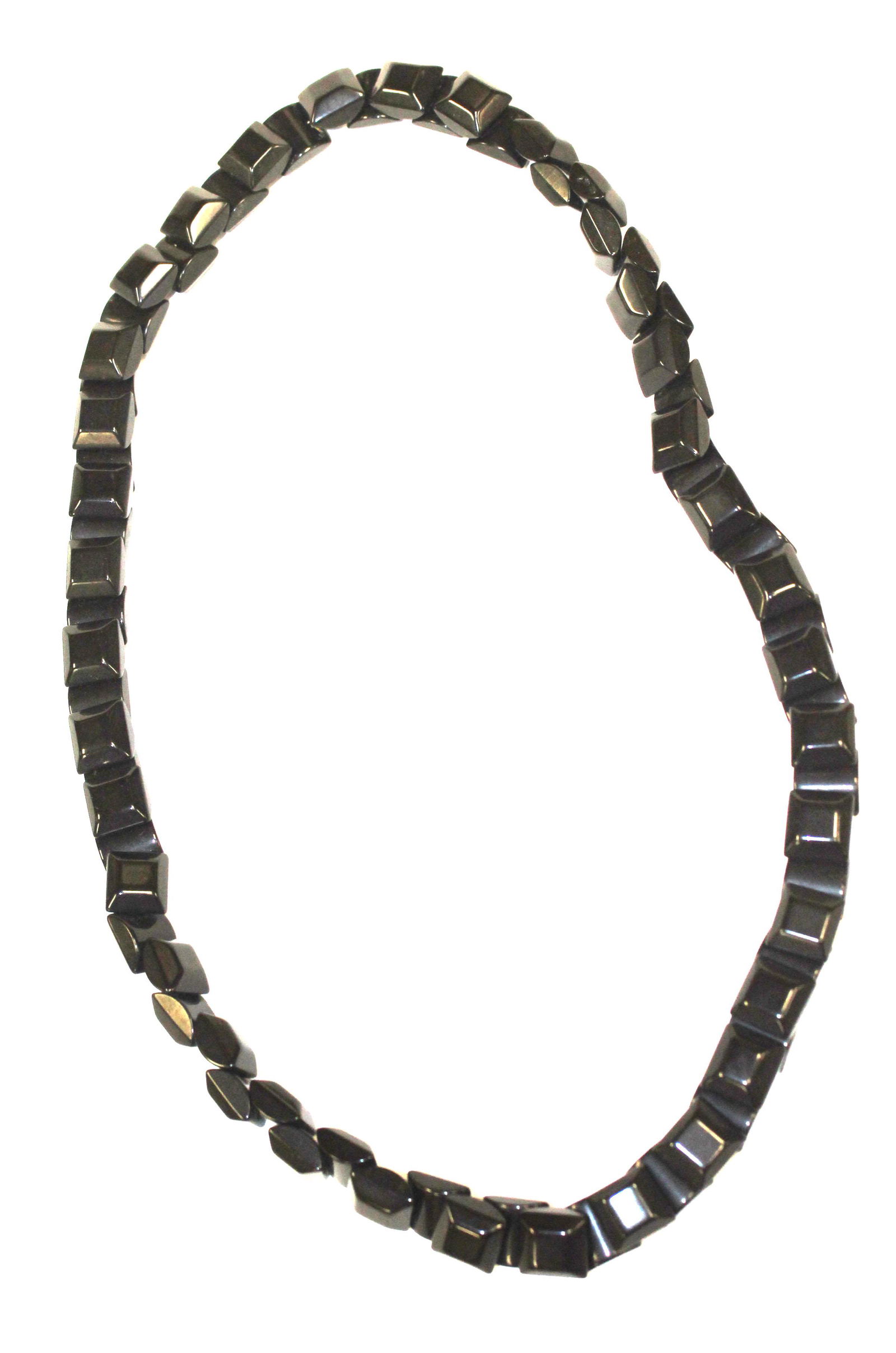 Vintage Bakelite ebony square multi layered beaded (1 of 2)