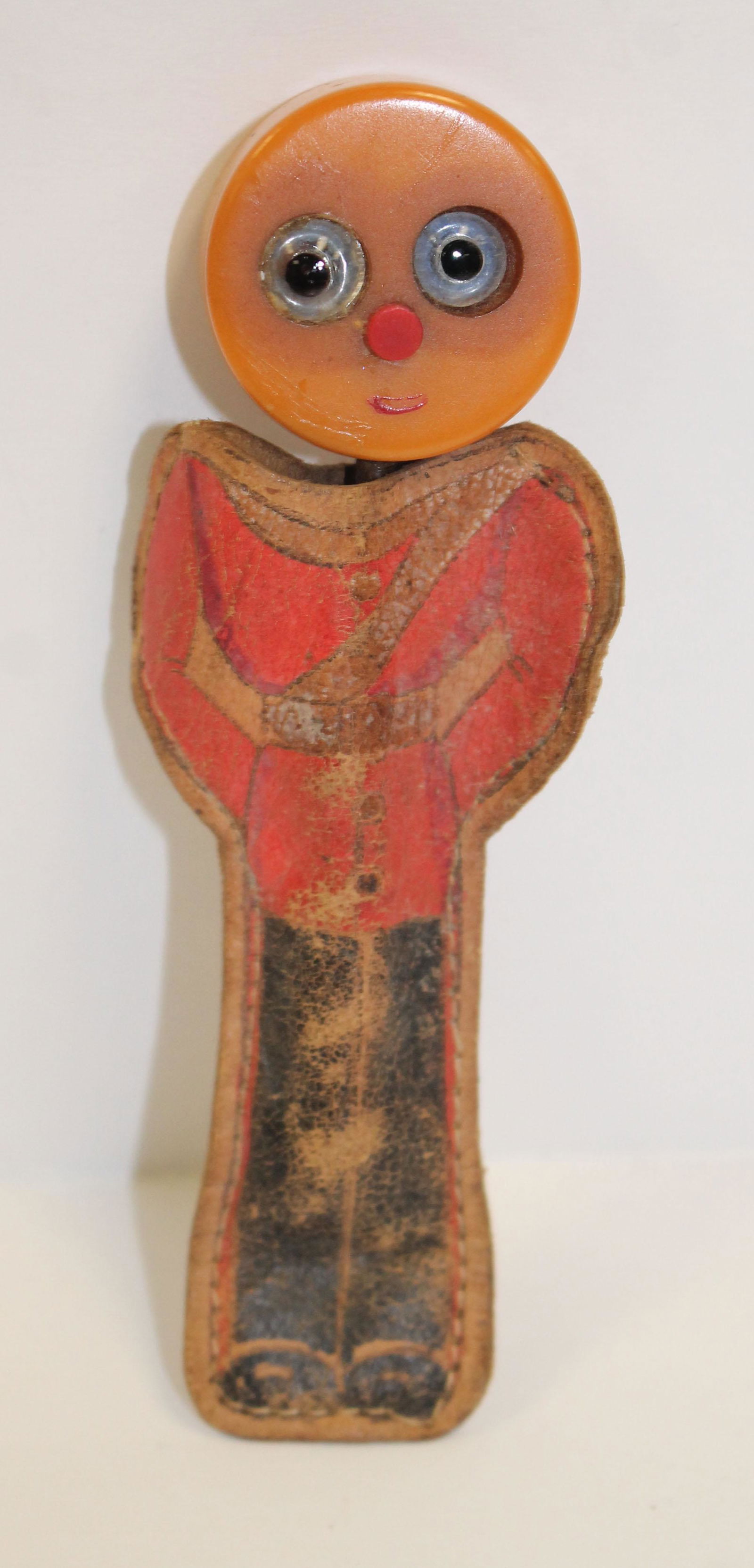 Vintage Bakelite figural face corkscrew in orig paint (1 of 3)