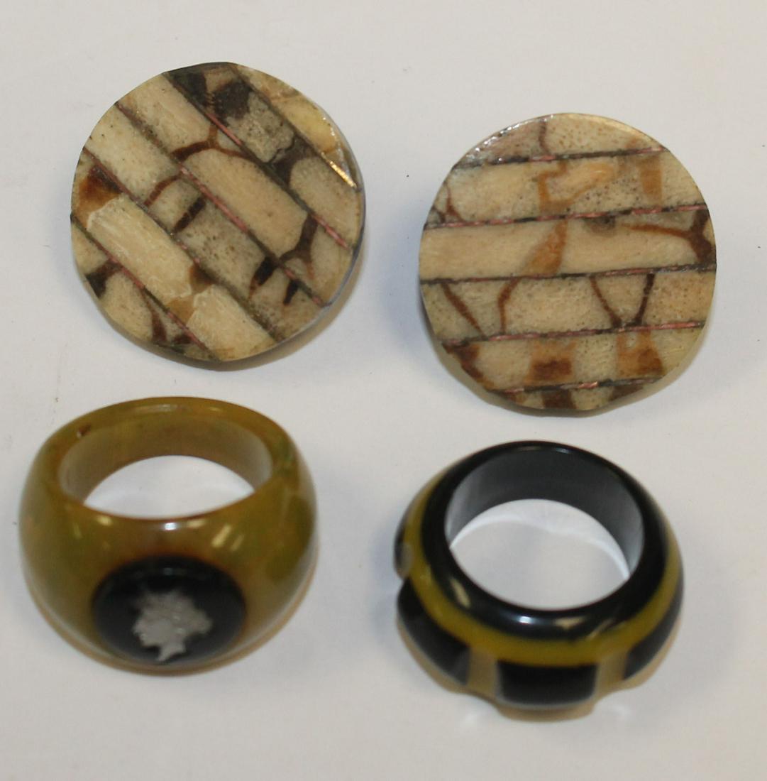 lot of 4 Vintage items incl pr of ebony (1 of 3)