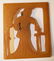 lot of 3 Vintage Bakelite pins incl a figure skater - - 4