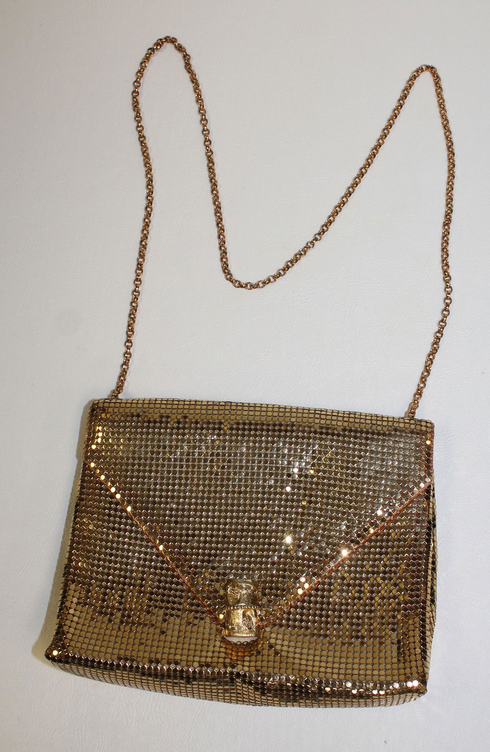 Vintage gold mesh Whiting & Davis purse - approx 7" (1 of 4)