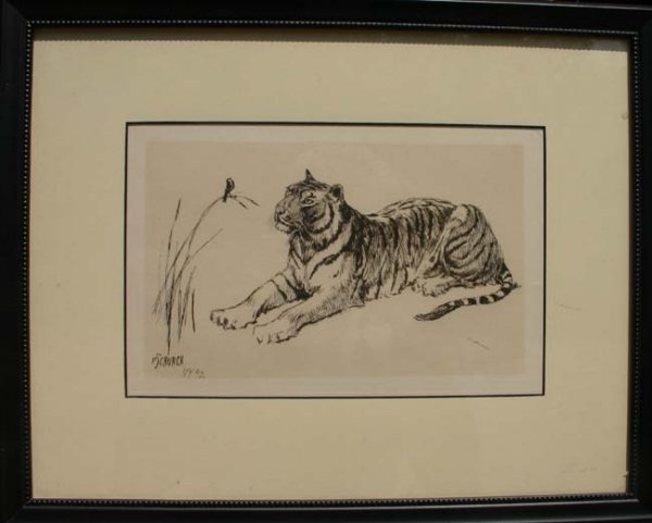 FS Church 6 ½ x 10 ¼ (sight size) etching dtd NY