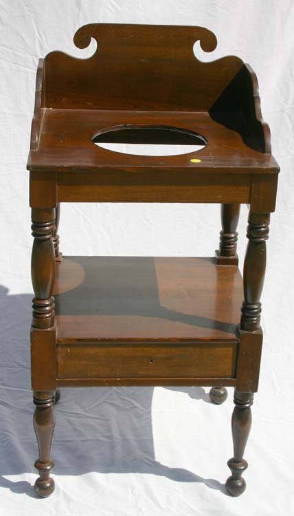 period Sheraton 1 drawer wash stand w dovetailed s