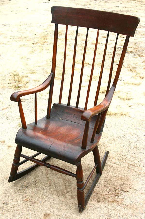 19th C Boston or Salem rocker: 19th C Boston or Salem rocker