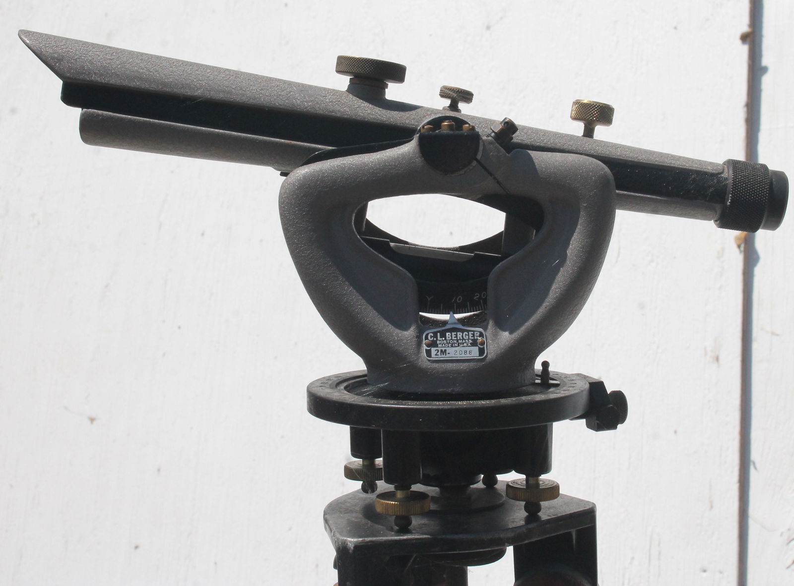 Antique Berger Engineering Instruments surveyers tool: Antique Berger Engineering Instruments surveyers tool in orig box a tripod