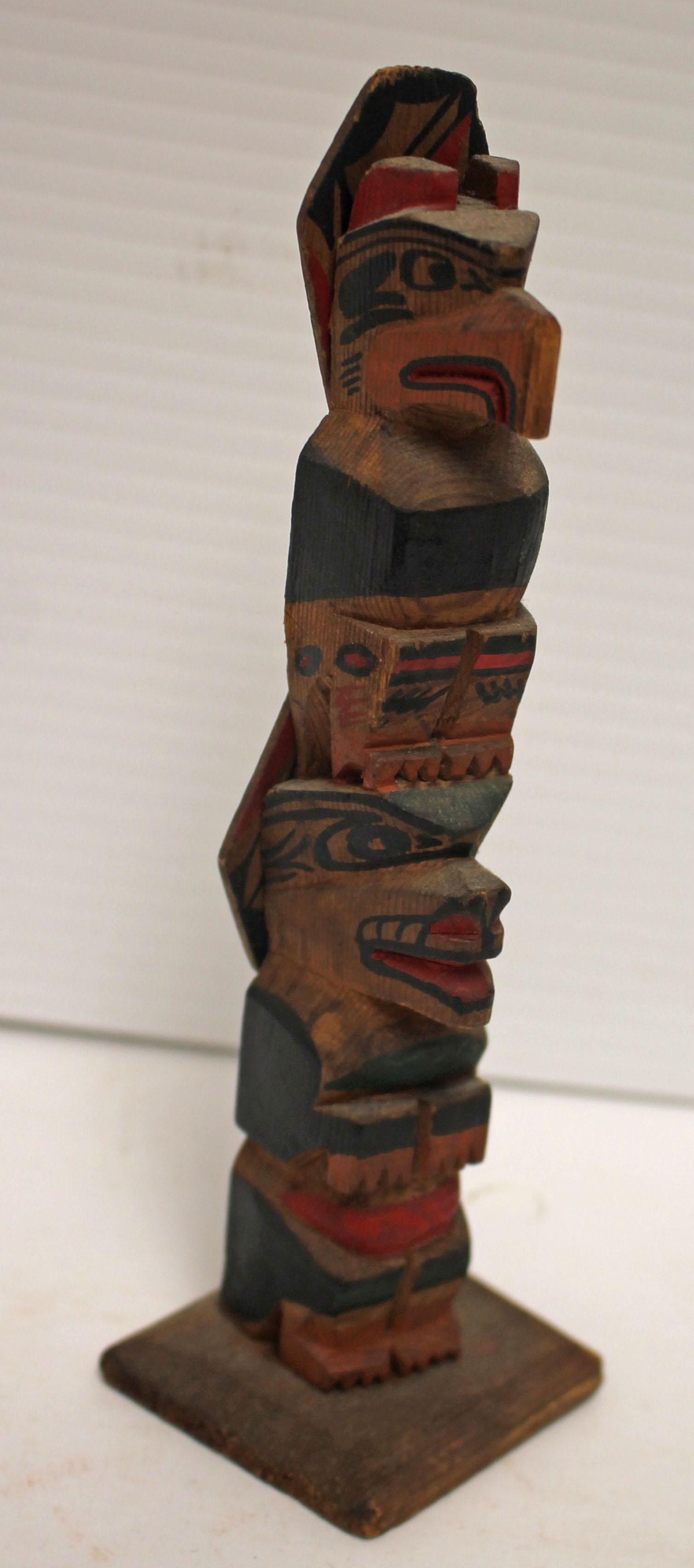 Vintage Native American Haida totem pole - approx 7": Vintage Native American Haida totem pole - approx 7" tall