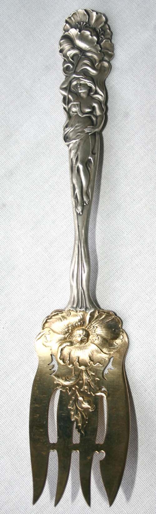 sterling silver Alvin "Raphael" serving fork – 7 ¾