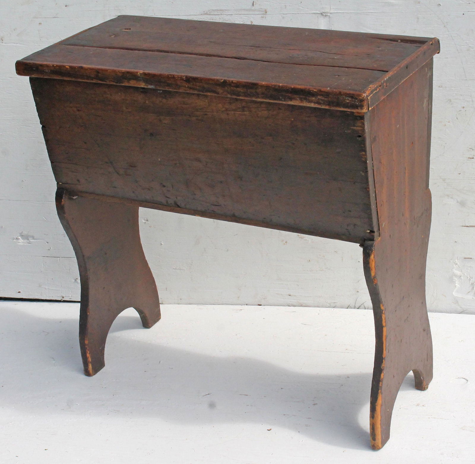 19thC dough box in old surface: 19thC dough box in old surface31" tall x 31 1/4" wide x 14 1/2" deep