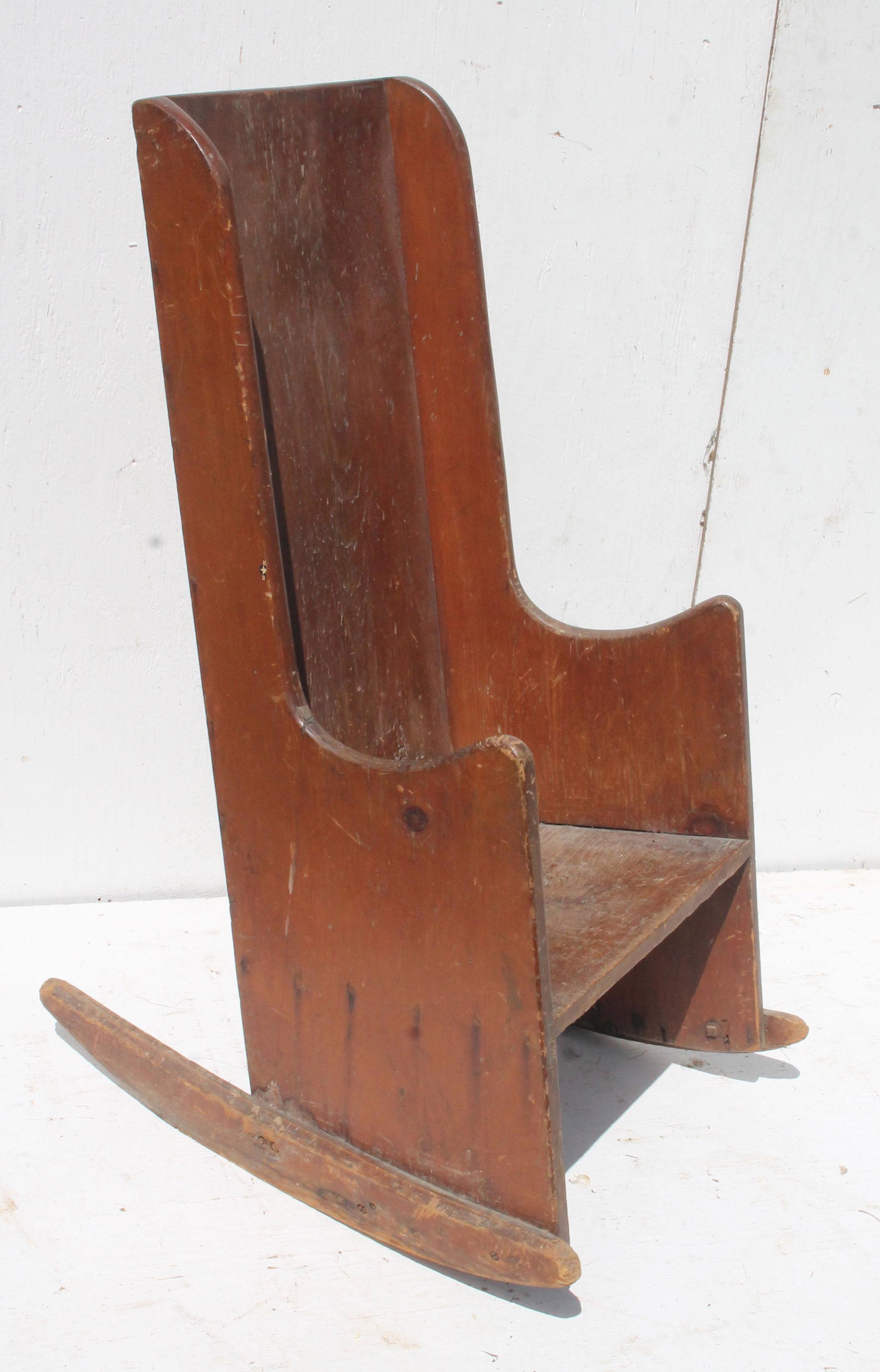late 18th/early 19thC fireside rocking chair - old: late 18th/early 19thC fireside rocking chair - old refinish45” tall x 18” wide x 31” deep(Includes rocker)